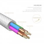 Wholesale 3 in 1 IP Lighting Type C Micro Metal Nylon Woven Aluminum USB Cable 4ft for iPhone, iDevice (Silver)